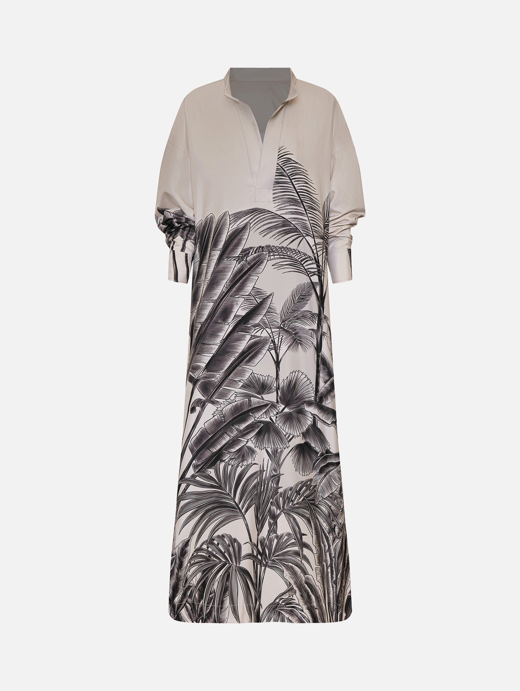 Montse Tunic in Maxi Ecru/Black Jungle