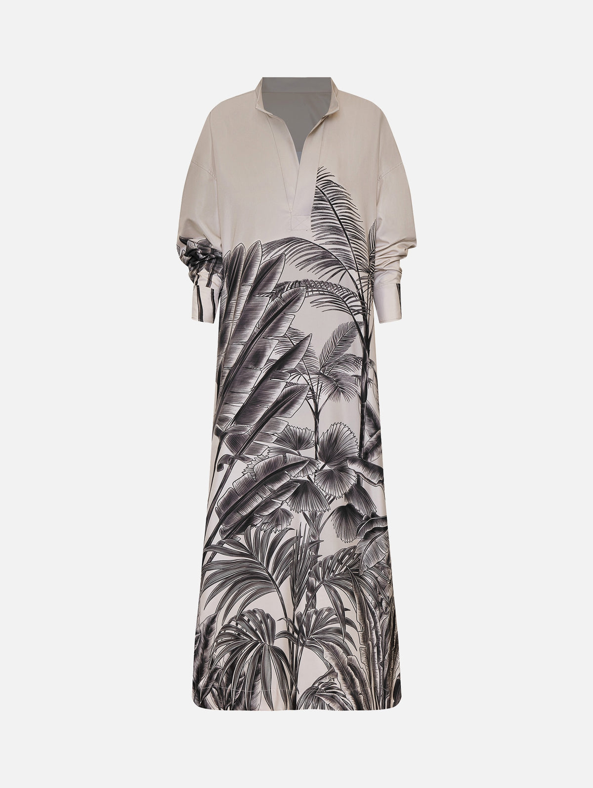 Montse Tunic in Maxi Ecru/Black Jungle