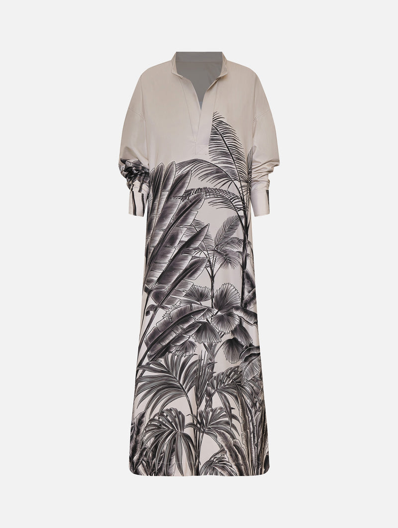 Montse Tunic in Maxi Ecru/Black Jungle