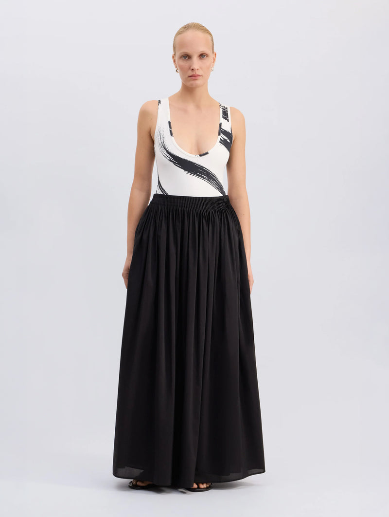 Naya Gathered Skirt in Black