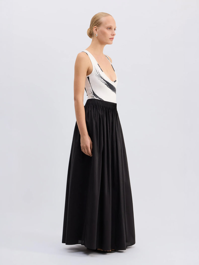 Naya Gathered Skirt in Black