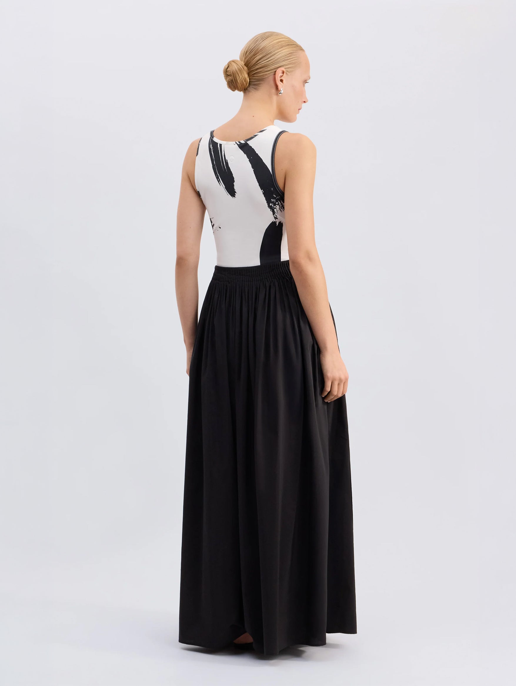 Naya Gathered Skirt in Black