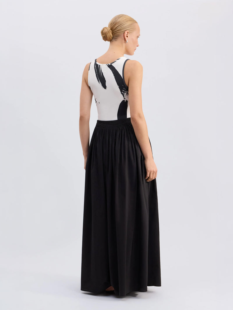 Naya Gathered Skirt in Black