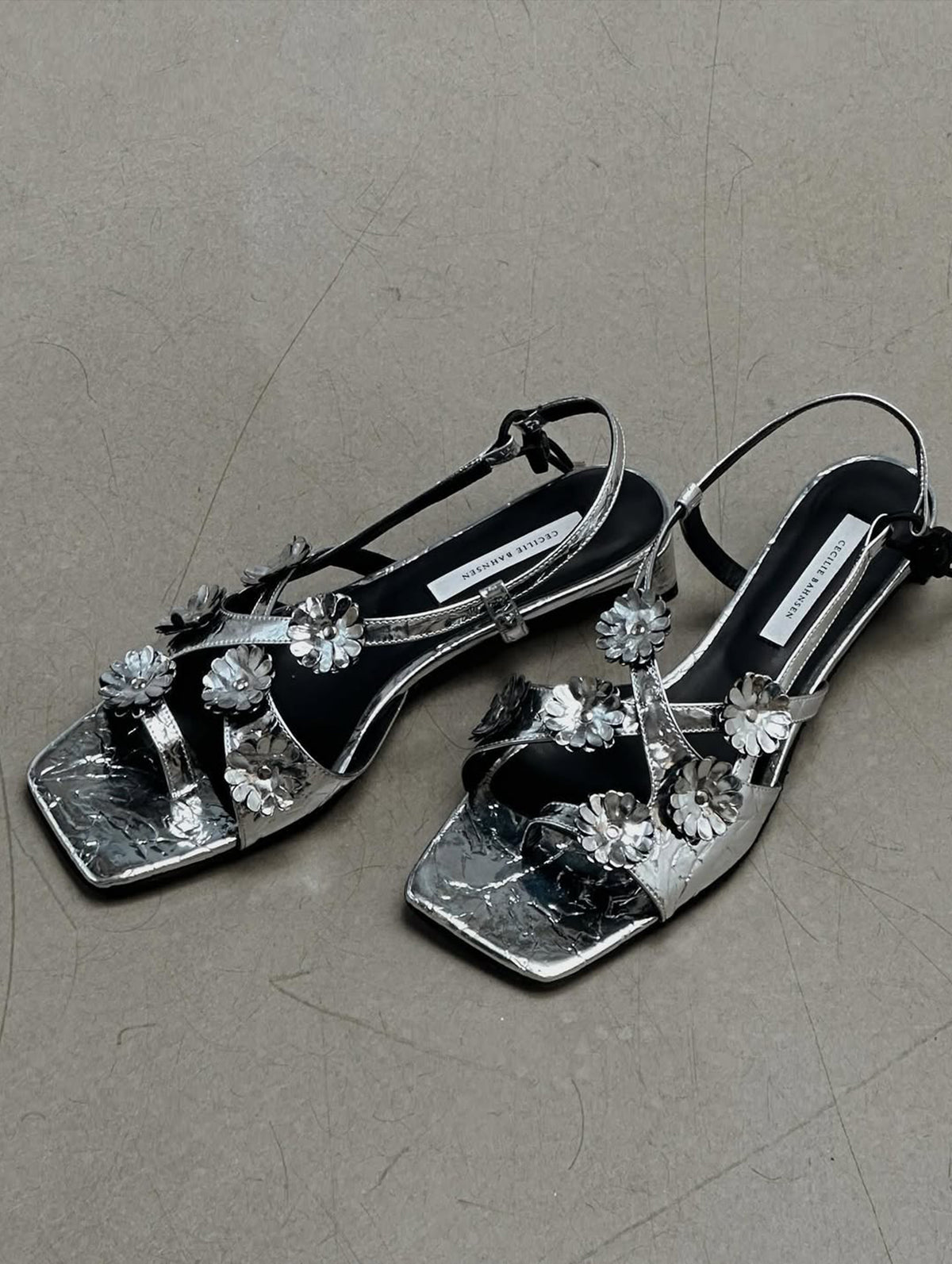 Arna Wildflower Sandal in Silver