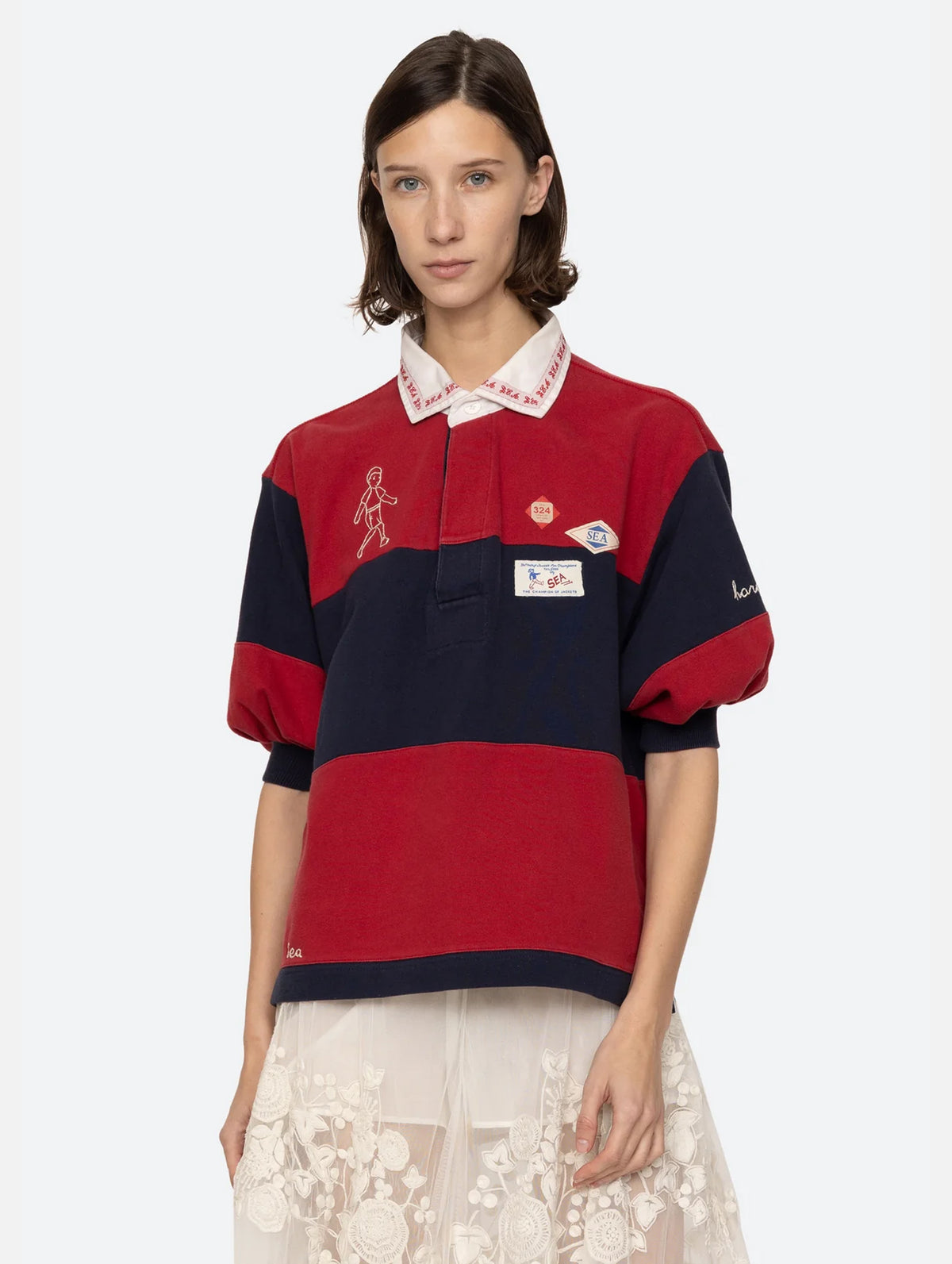Carolyn Workwear Rugby Shirt in Multi