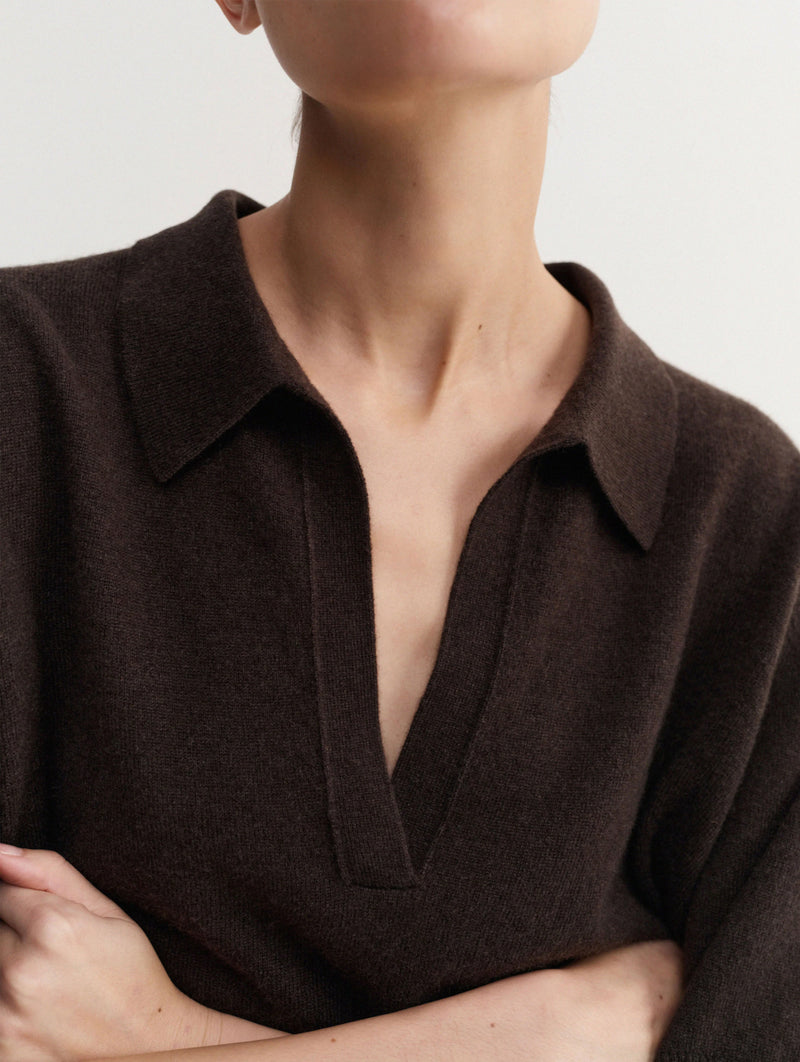 Nessa Polo T-shirt in Chocolate