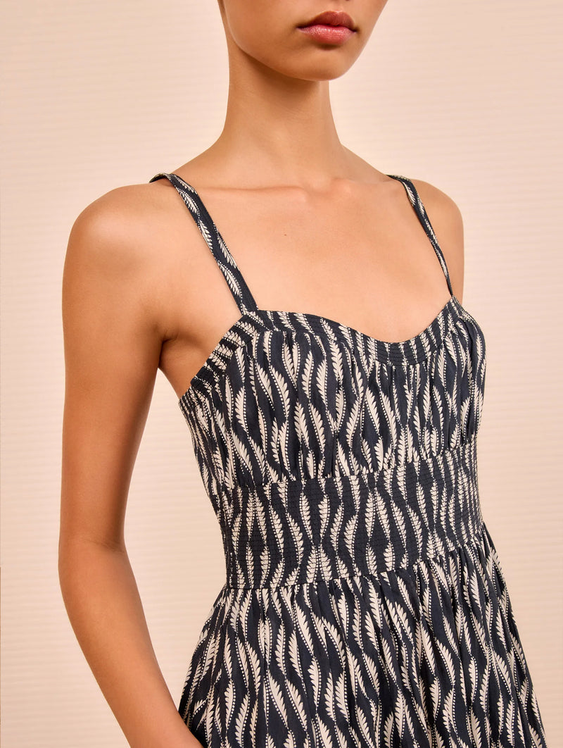 Nadine Cami Midi Dress in Graphite