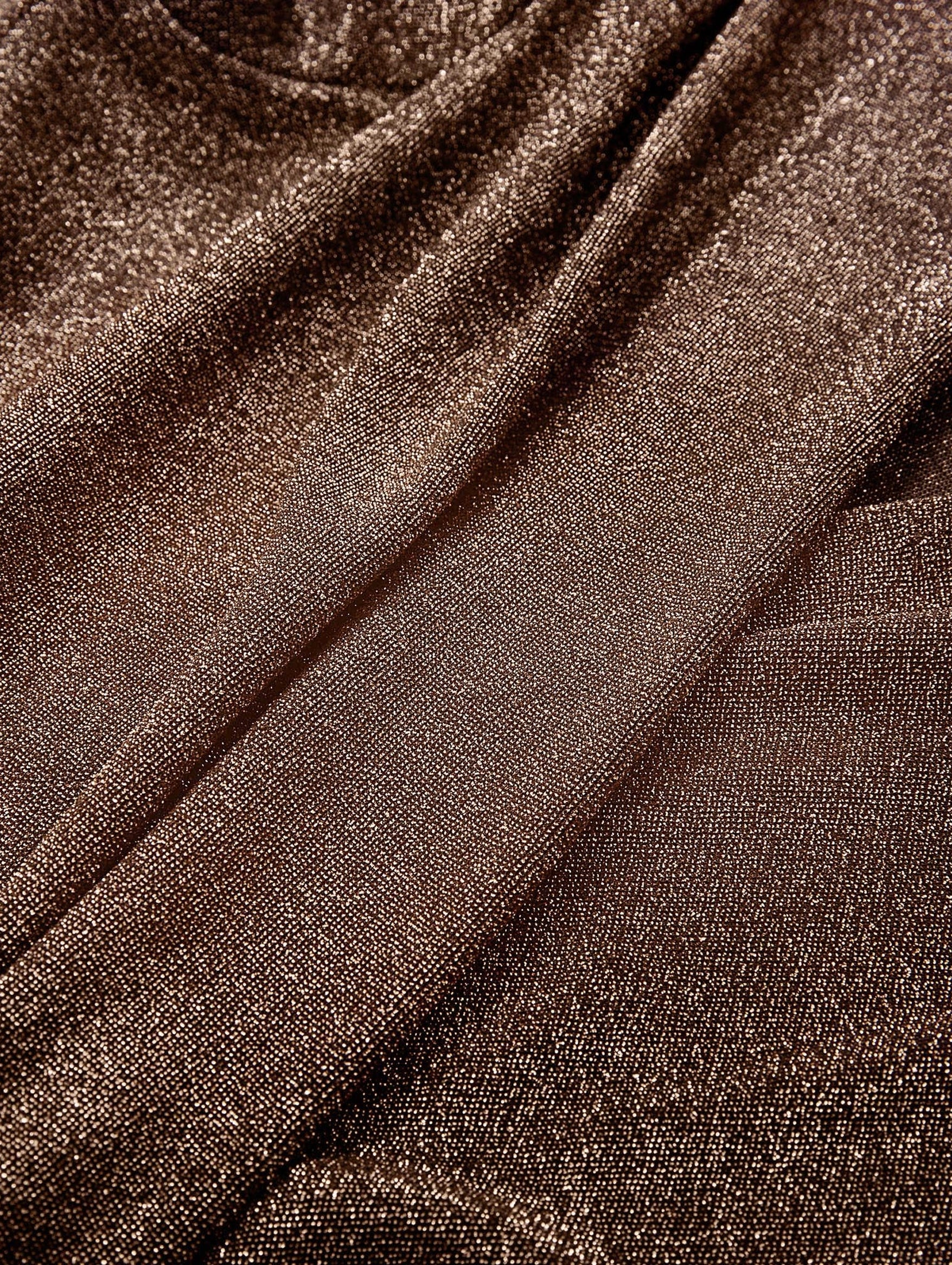 Neomie Metallic Midi Dress in Gold