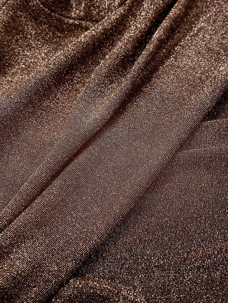 Neomie Metallic Midi Dress in Gold