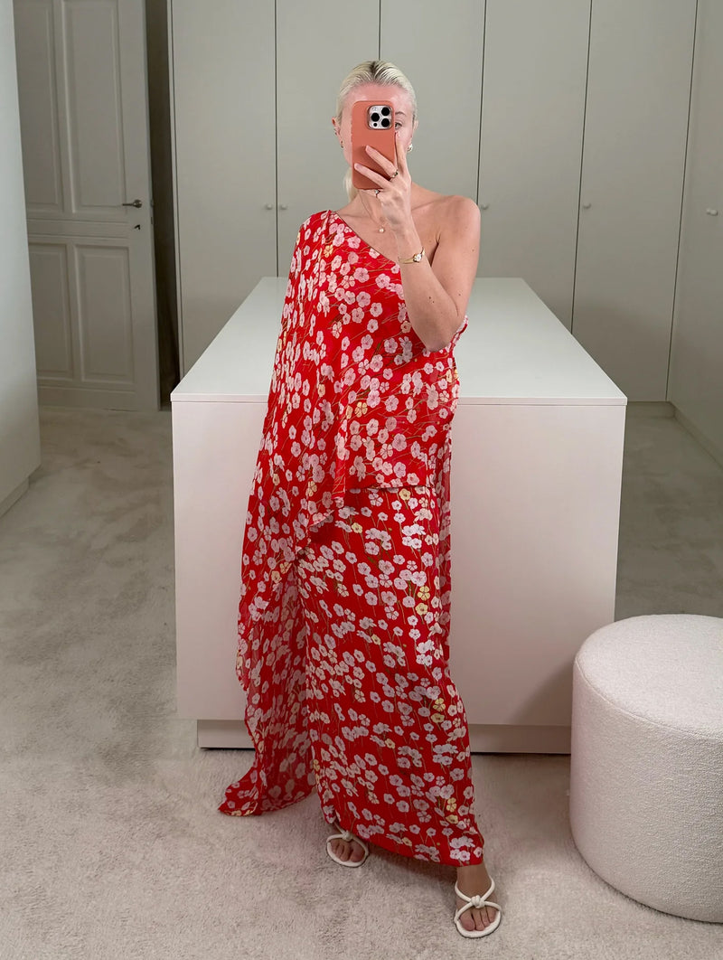 Nick Dress in Red Buttercups