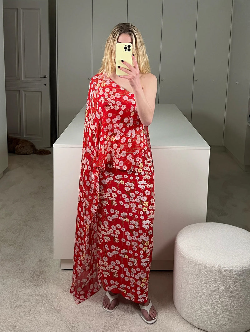 Nick Dress in Red Buttercups
