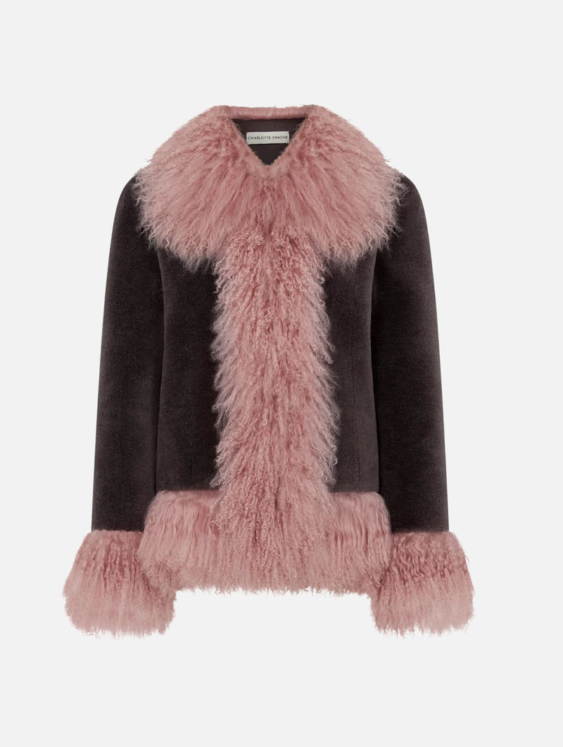 Olive Jacket in Chocolate and Strawberry Milk