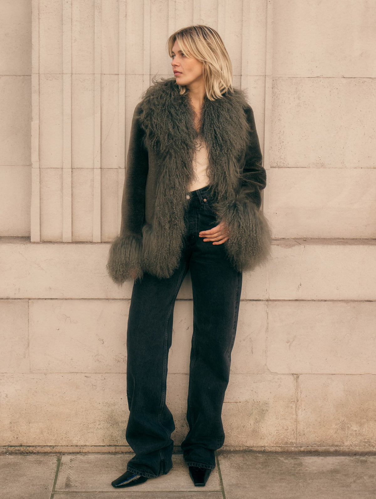 Olive Coat in Khaki