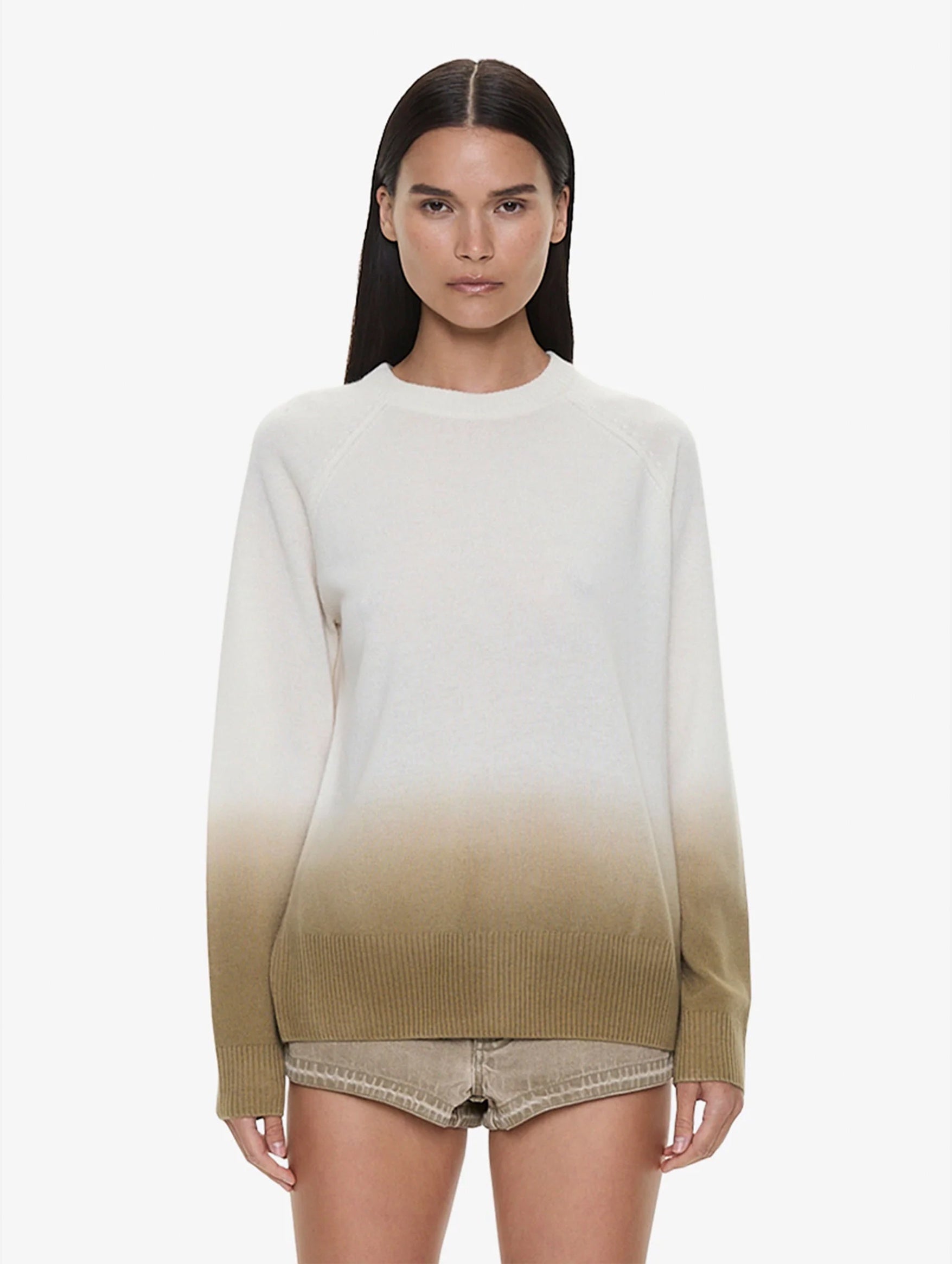 Ombre Monument Sweater in Chalk/Shore