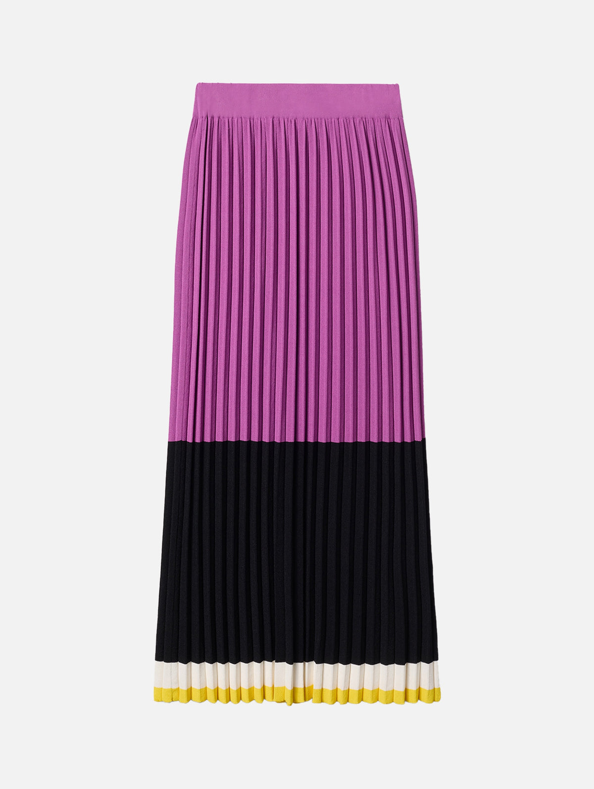 Organetto Skirt in Color Block Purple & Black
