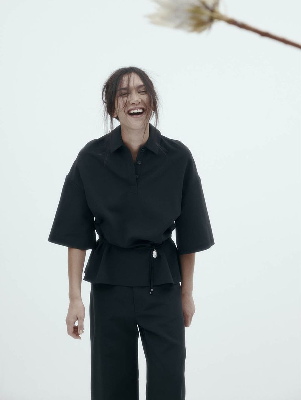 Short Sleeve Orwell Polo in Black