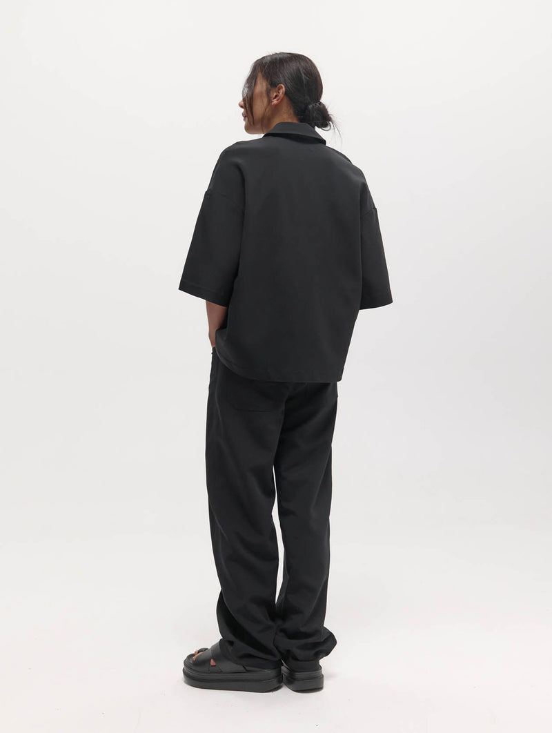 Short Sleeve Orwell Polo in Black