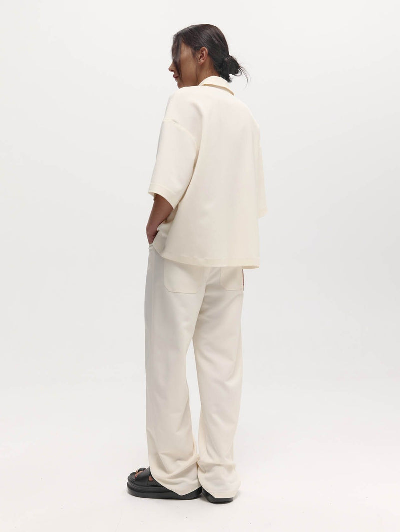 Short Sleeve Orwell Polo in Cream