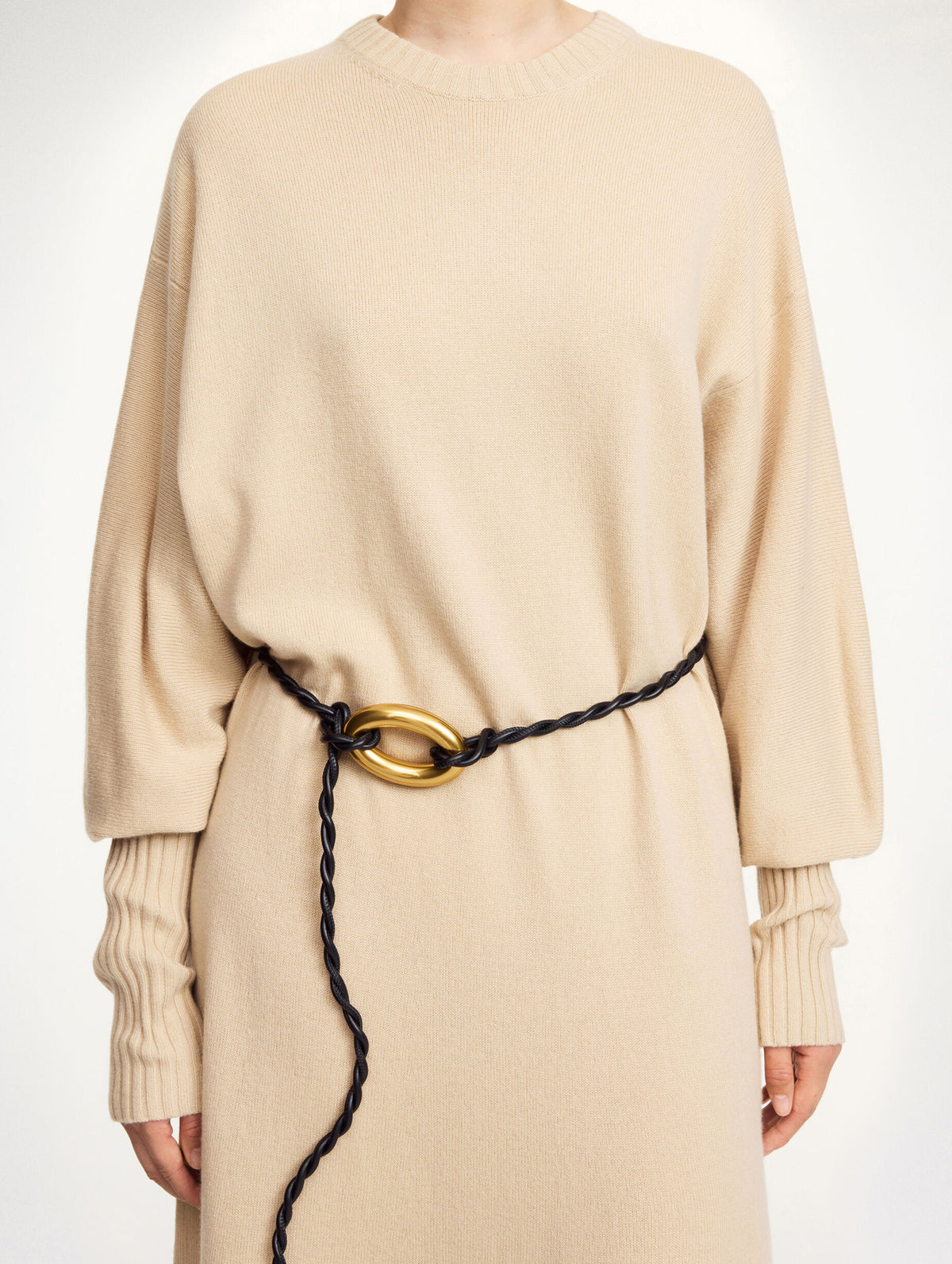 Ova Belt in Black and Gold