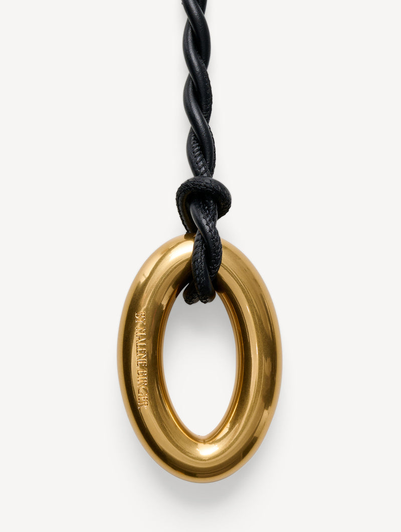 Ova Belt in Black and Gold