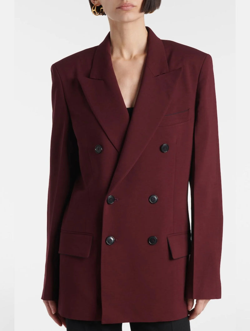 Oversized Mens Jacket in Port