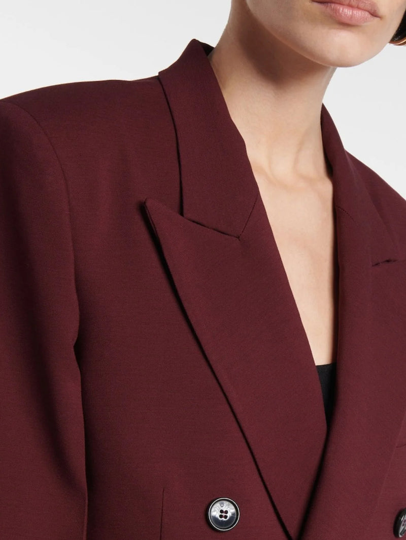 Oversized Mens Jacket in Port