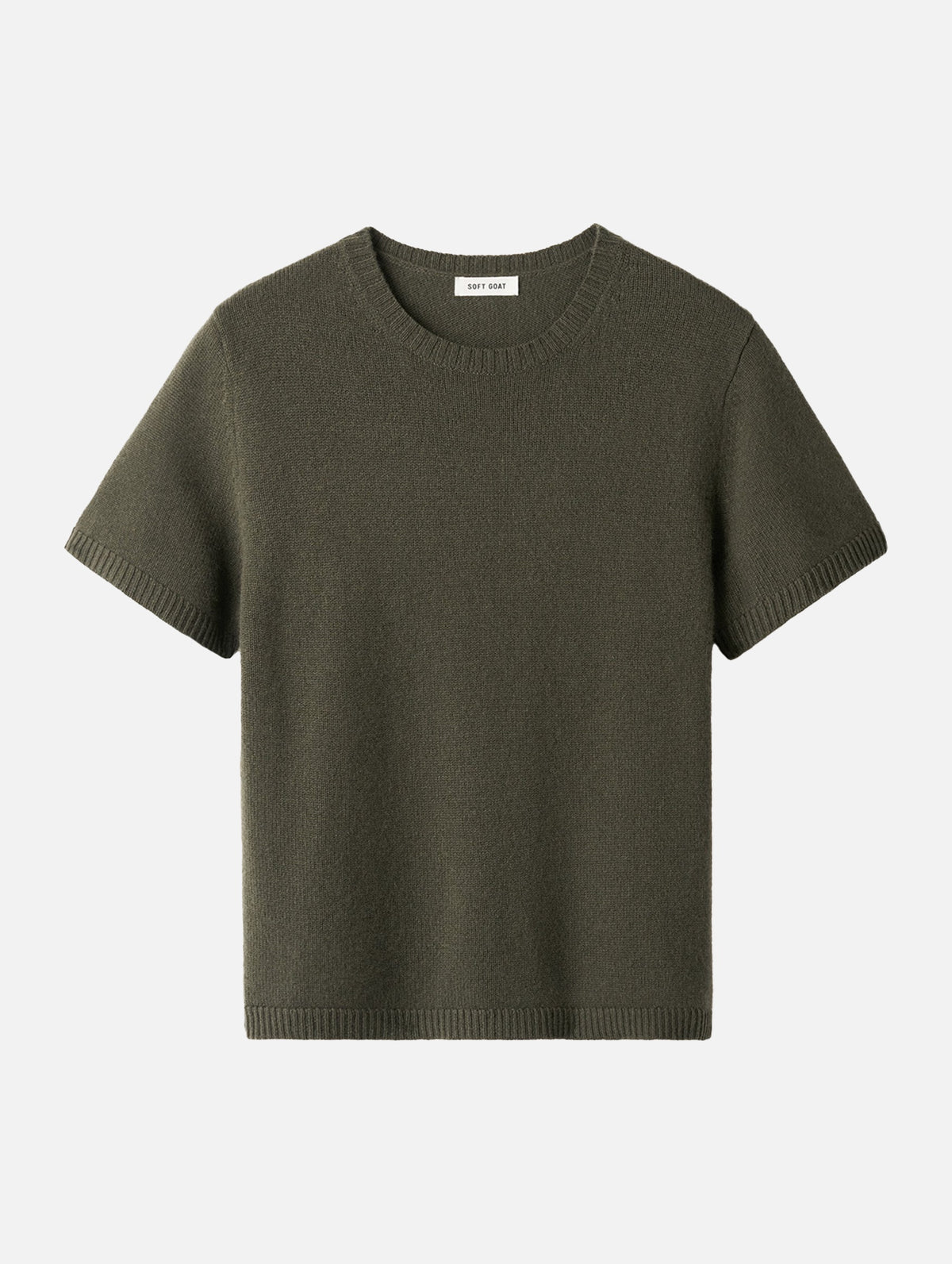 Oversized Cashmere T-Shirt in Olive