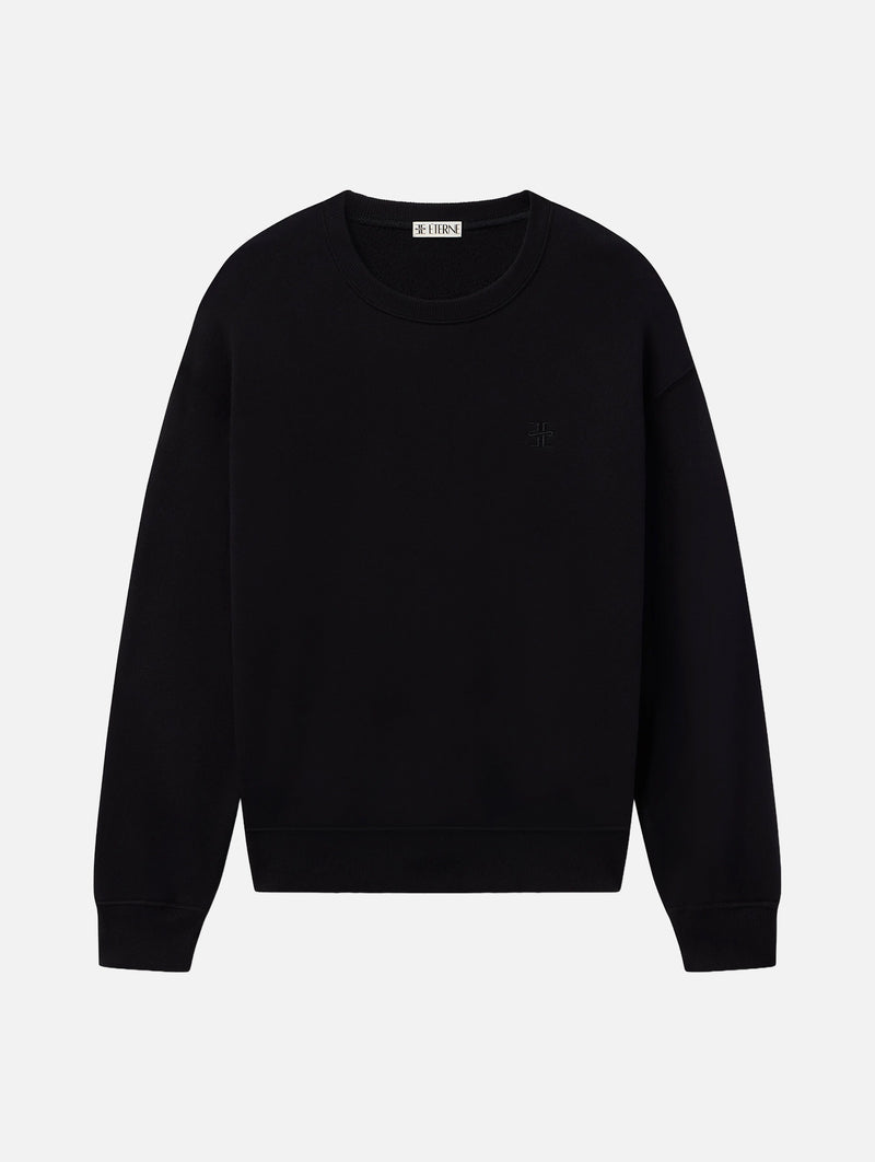 Oversized Crewneck Sweatshirt in Black