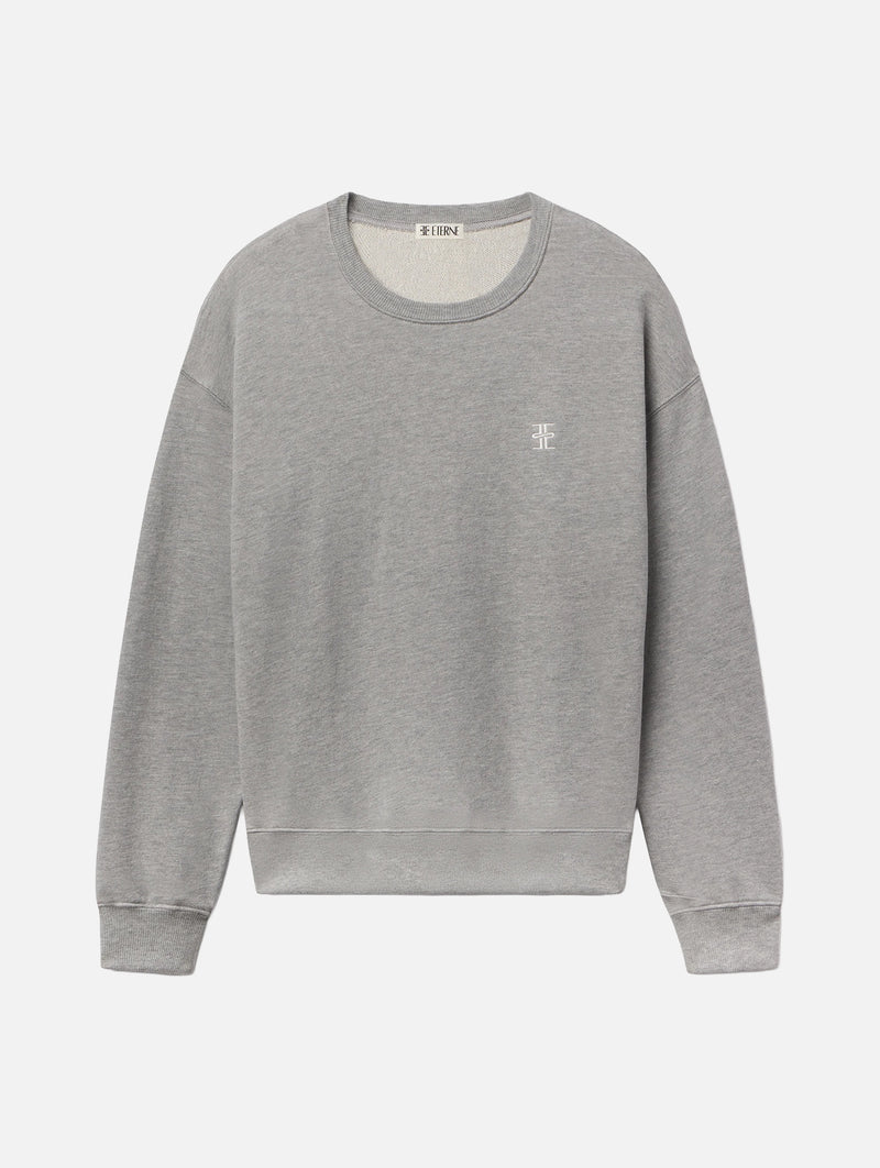 Oversized Crewneck Sweatshirt in Heather Grey