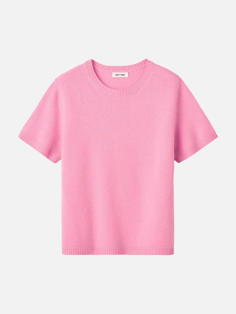 Oversized Cashmere T-Shirt in Pink