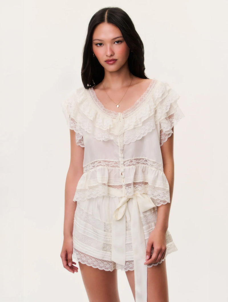 Persine Top in Ivory