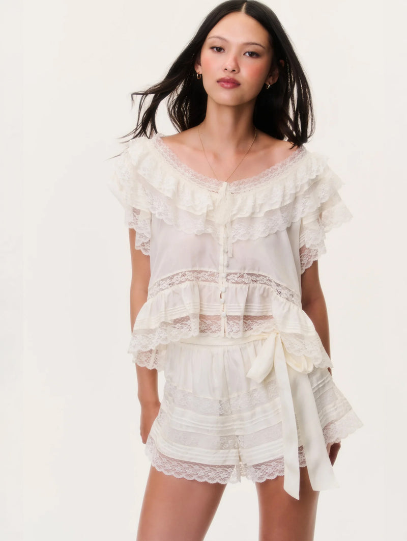 Persine Top in Ivory