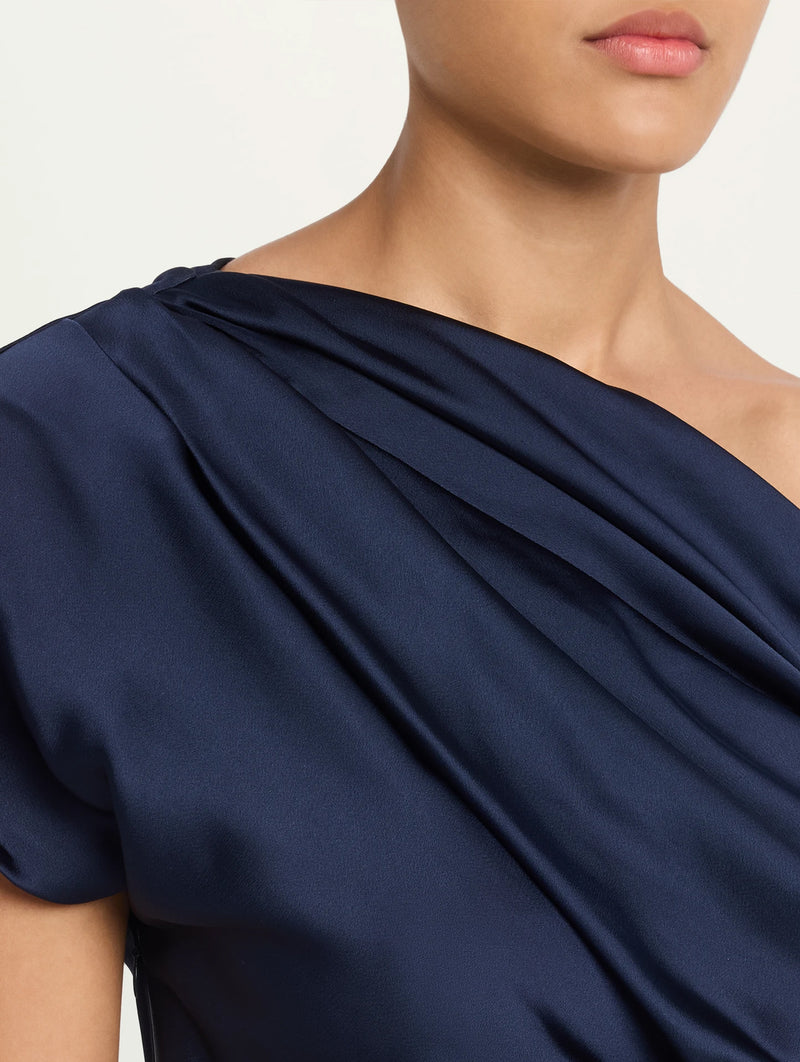 Phoebe Draped Top in Midnight
