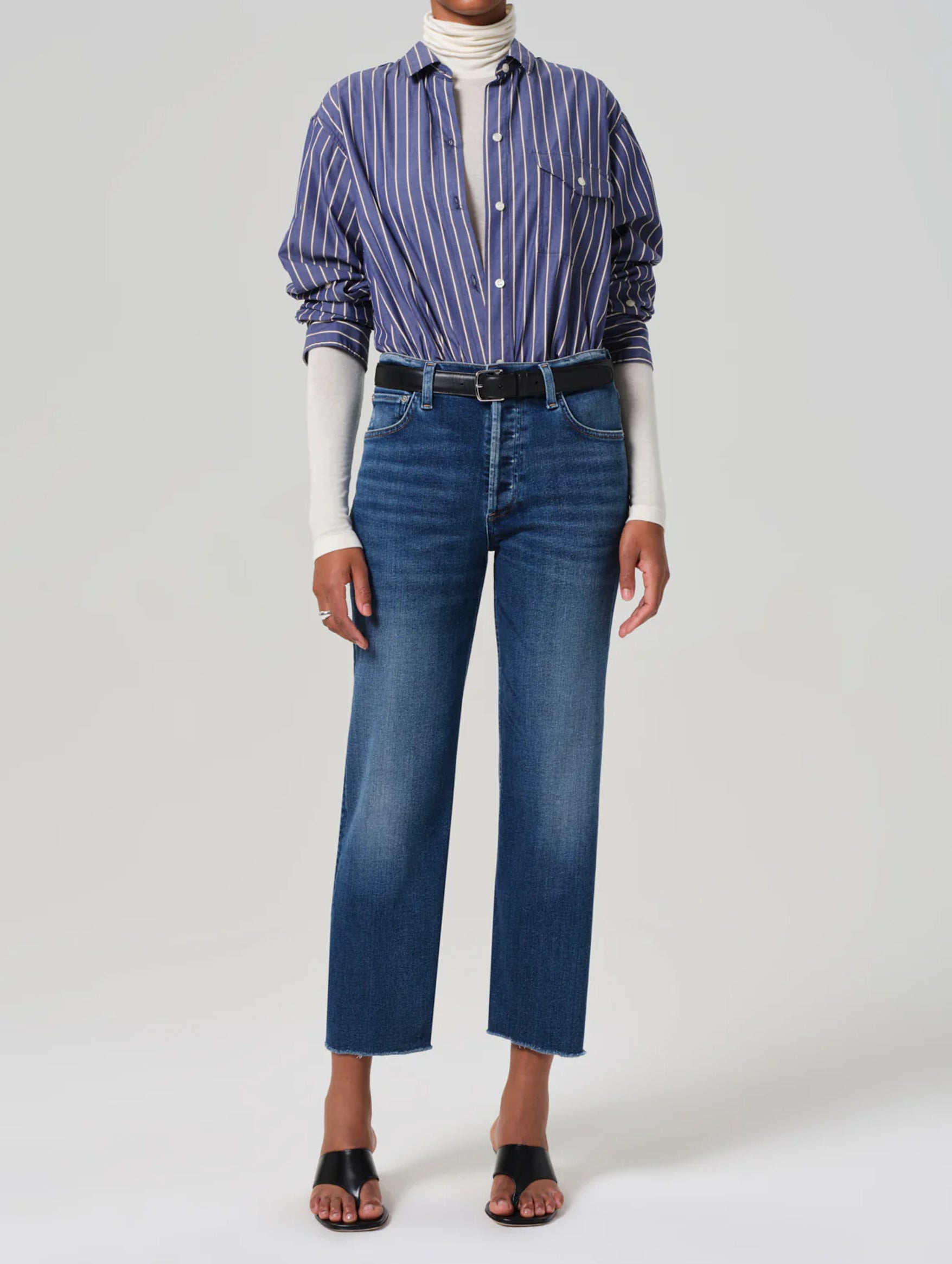 Palma Straight Denim Jeans in Ambry