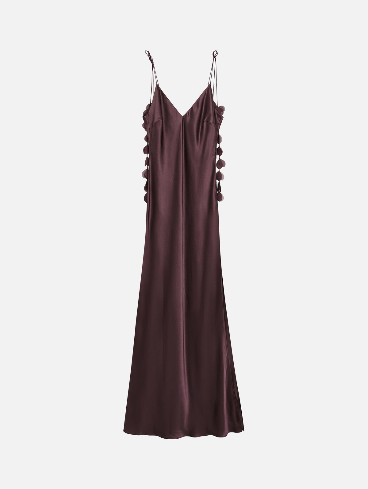 Pascale Silk Dress in Aubergine