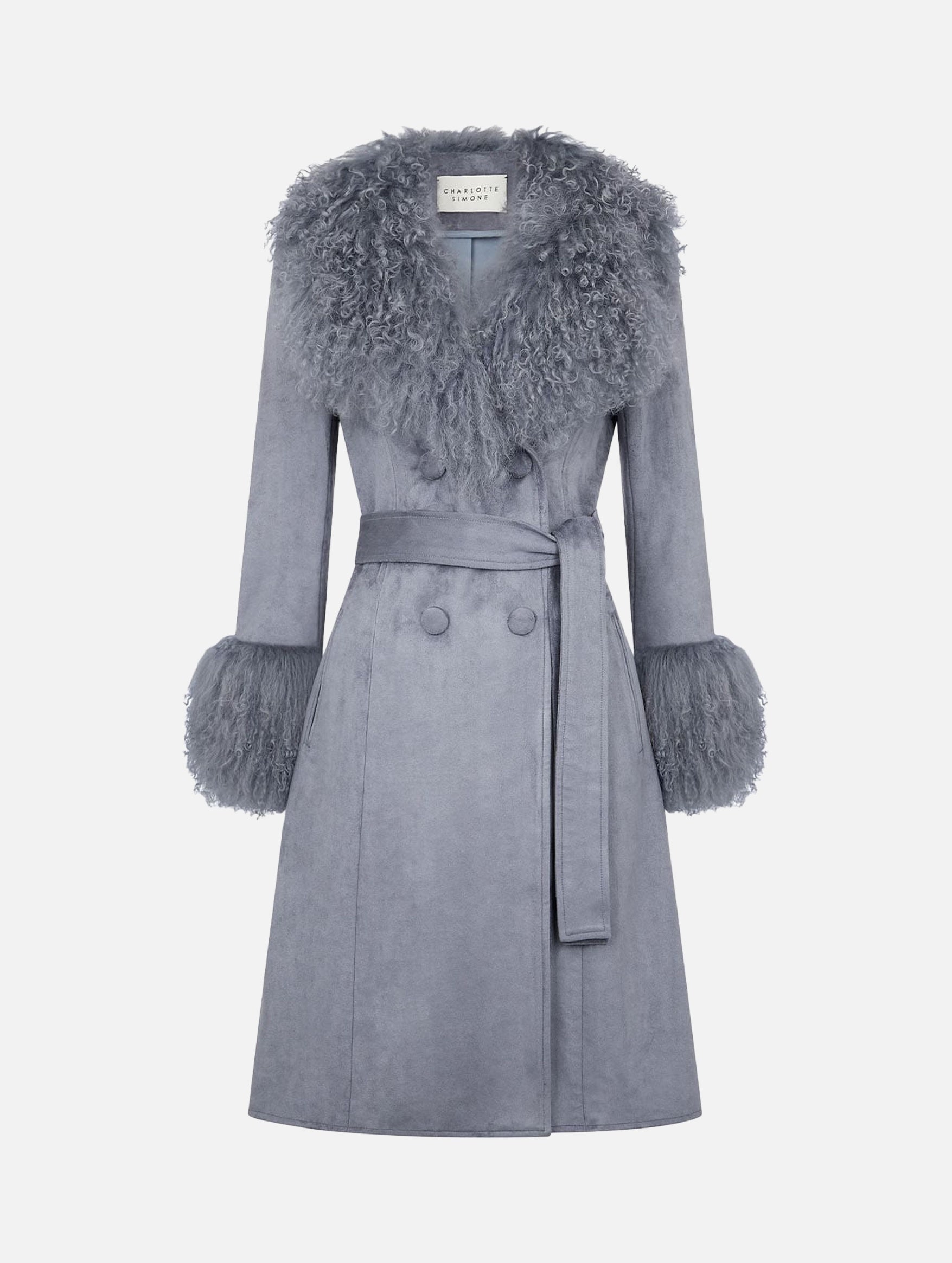 Penny Coat in Dusty Blue