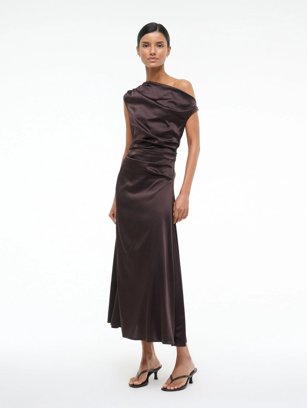 Phare Silk Dress in Earth