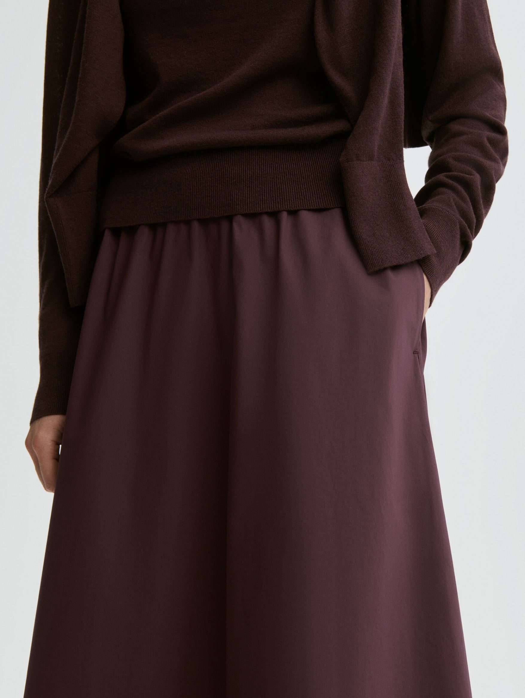 Pheobes Organic Cotton Skirt in Aubergine