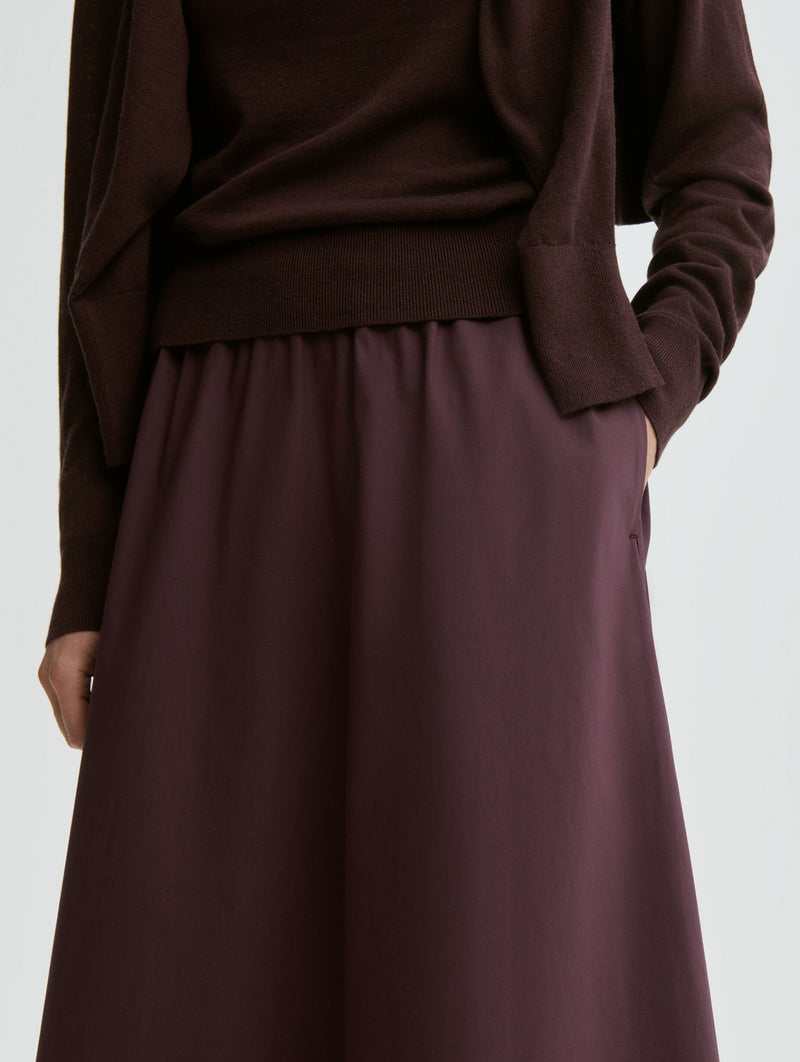 Pheobes Organic Cotton Skirt in Aubergine