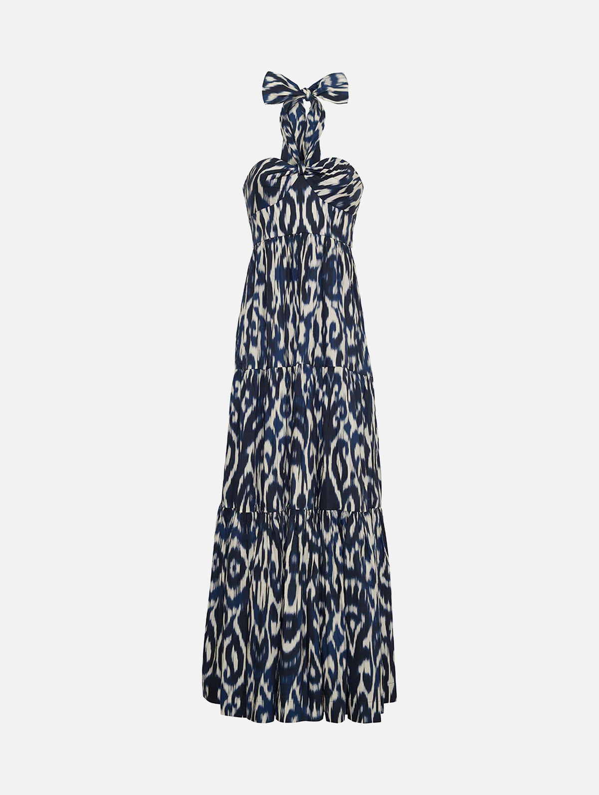 Piana Maxi Dress in Ikat Navy