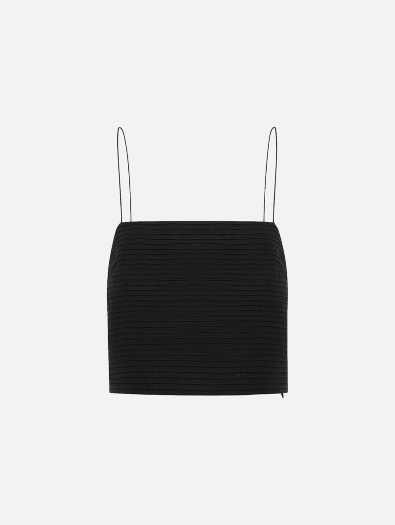 Pintuck Cami in Black