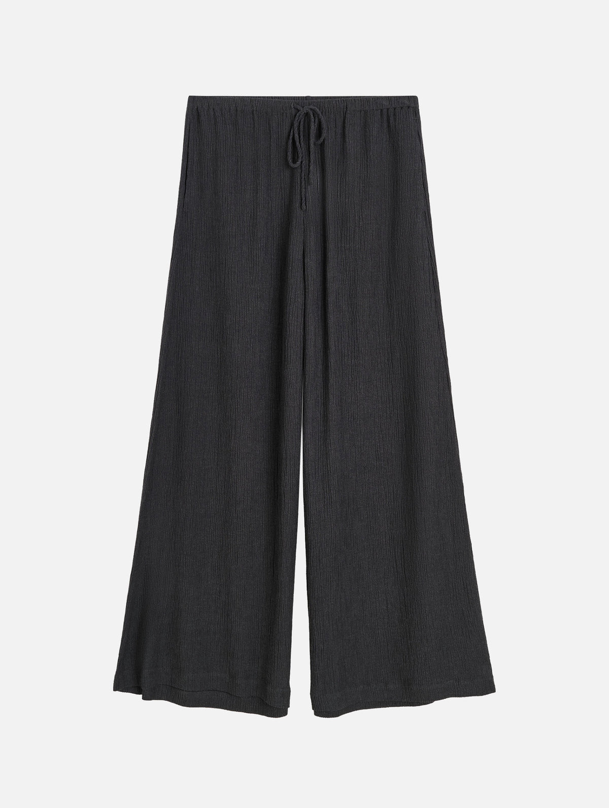 Pisca Weave Wide-leg Trousers in Black