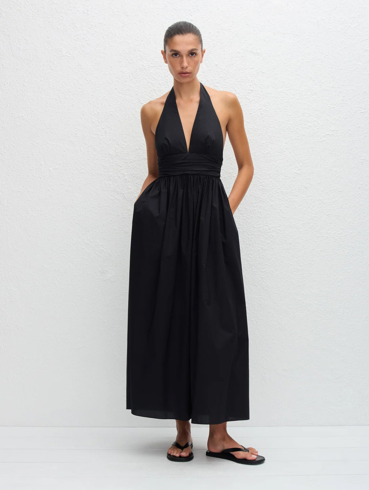 Plunge Halter Dress in Black Muse Boutique Plunge Halter Dress in Black Muse Boutique