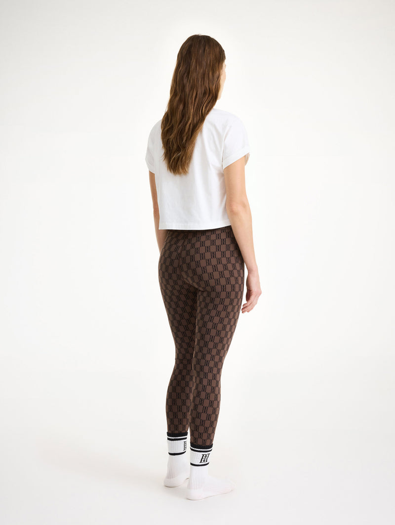 Polene Athletic Leggings in Dark Mahogany