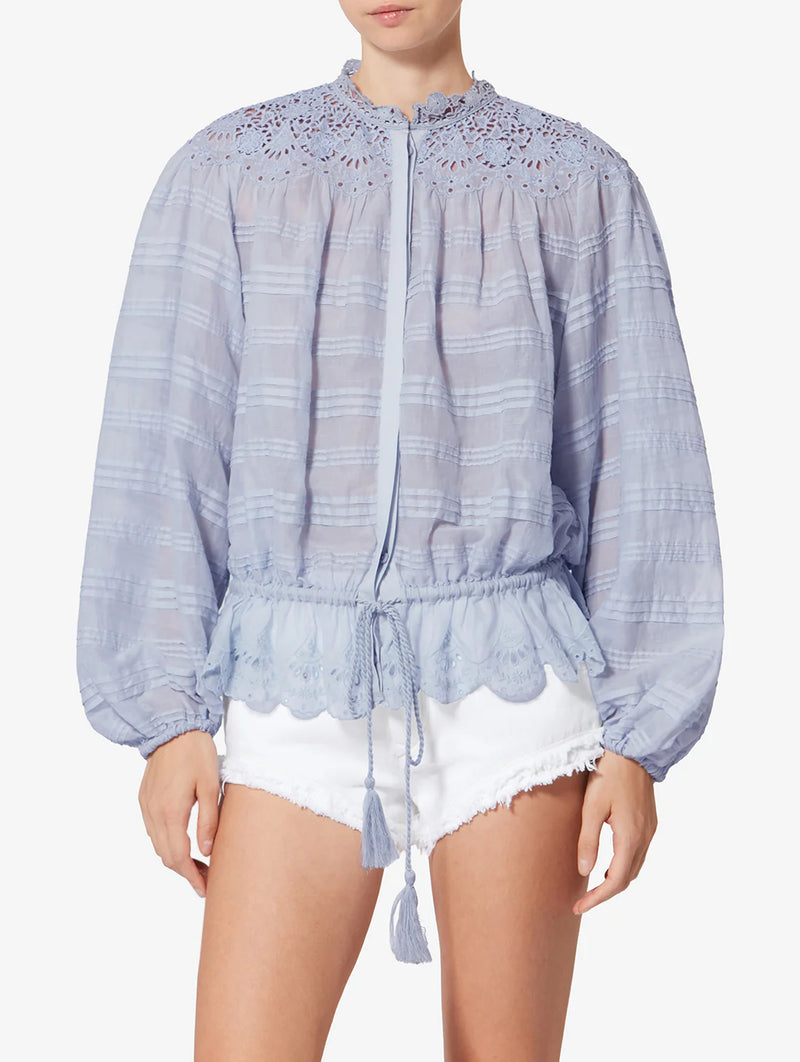 Polly Top in Light Blue