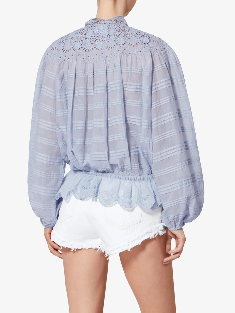 Polly Top in Light Blue