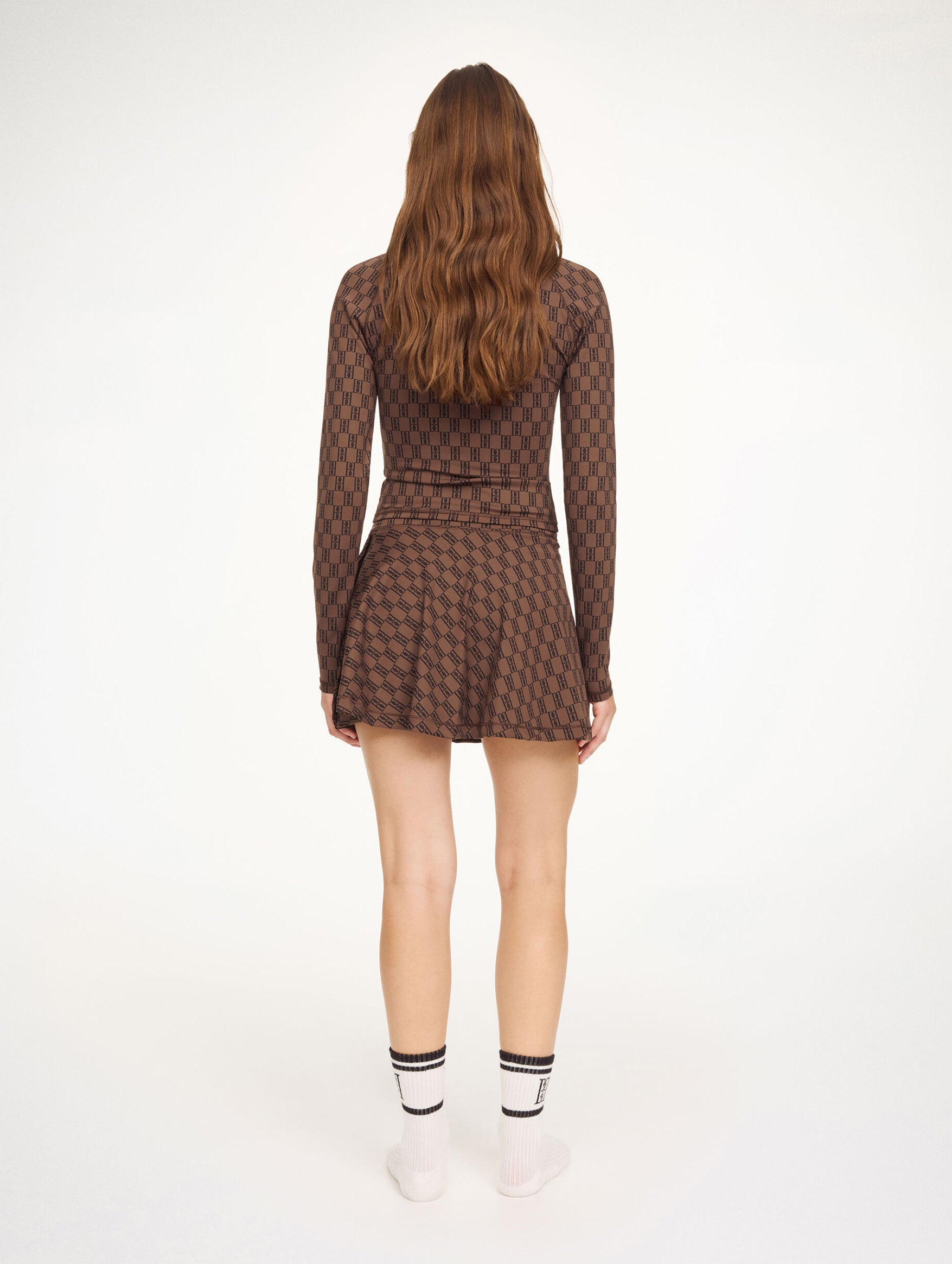 Pollyna Athletic Skirt in Dark Mahogany