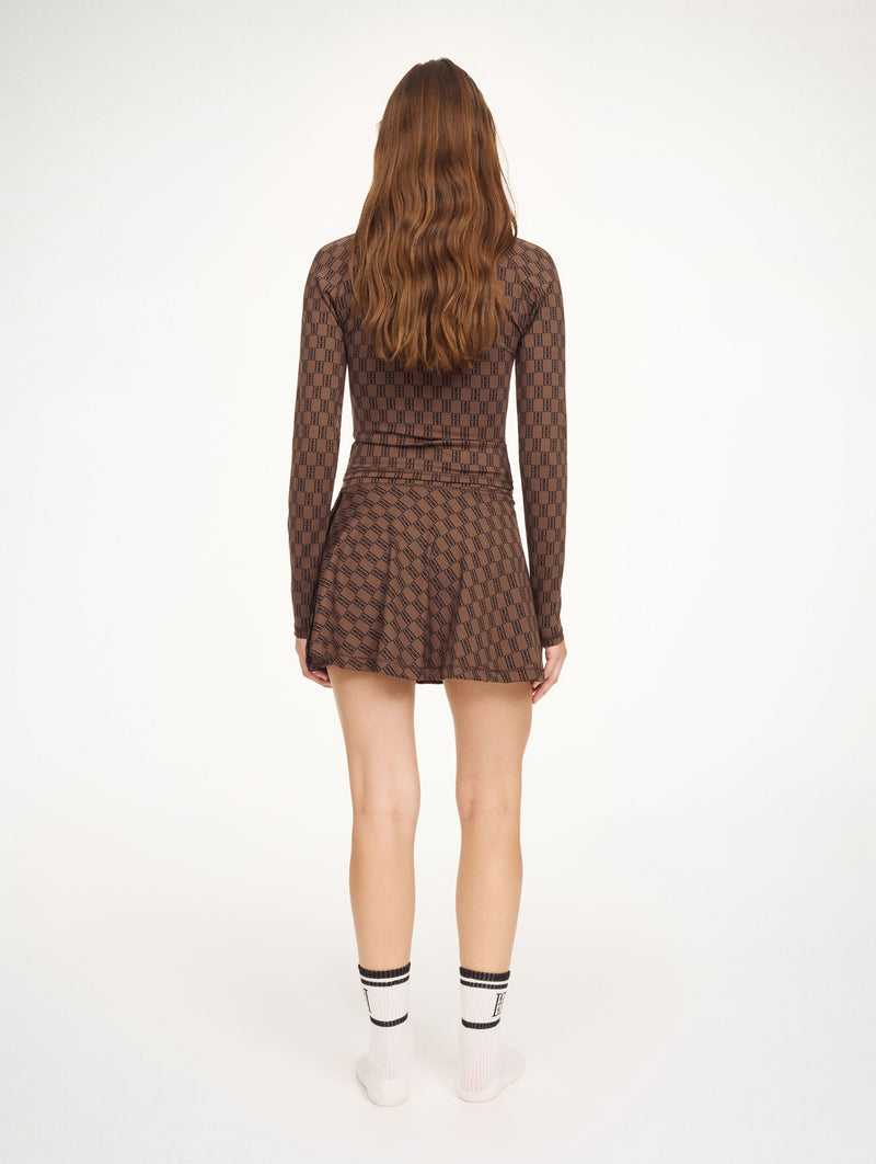 Pollyna Athletic Skirt in Dark Mahogany