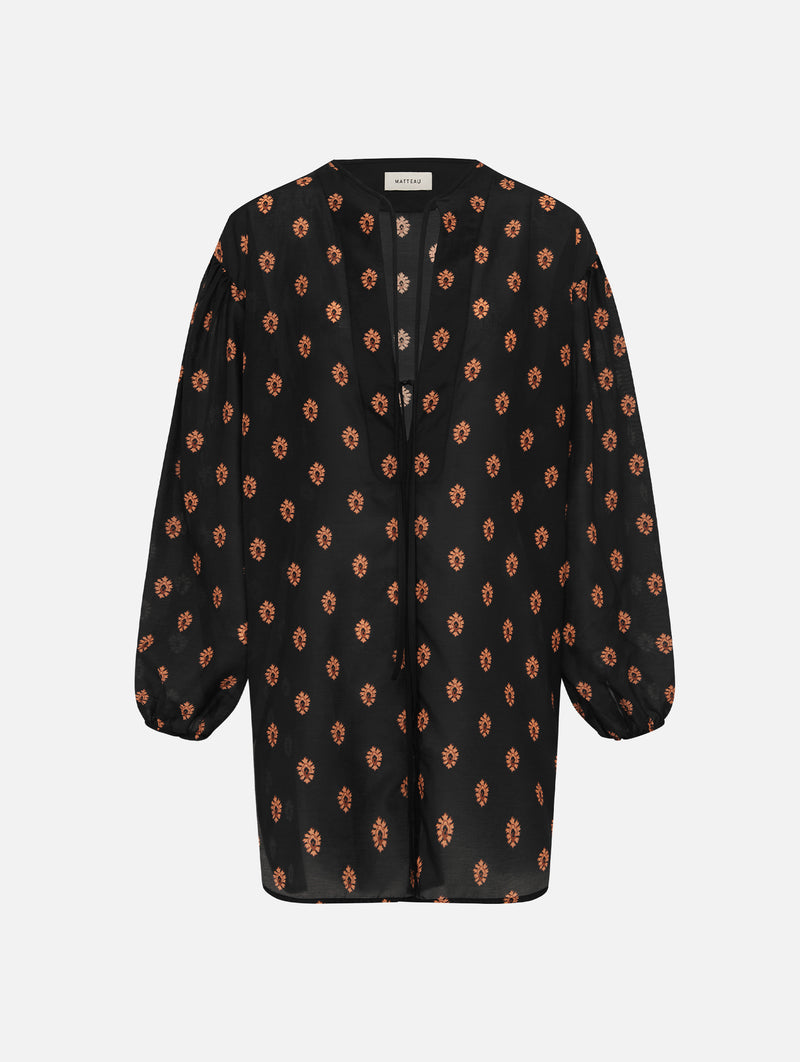 Popover Mini Tie Dress in Vida