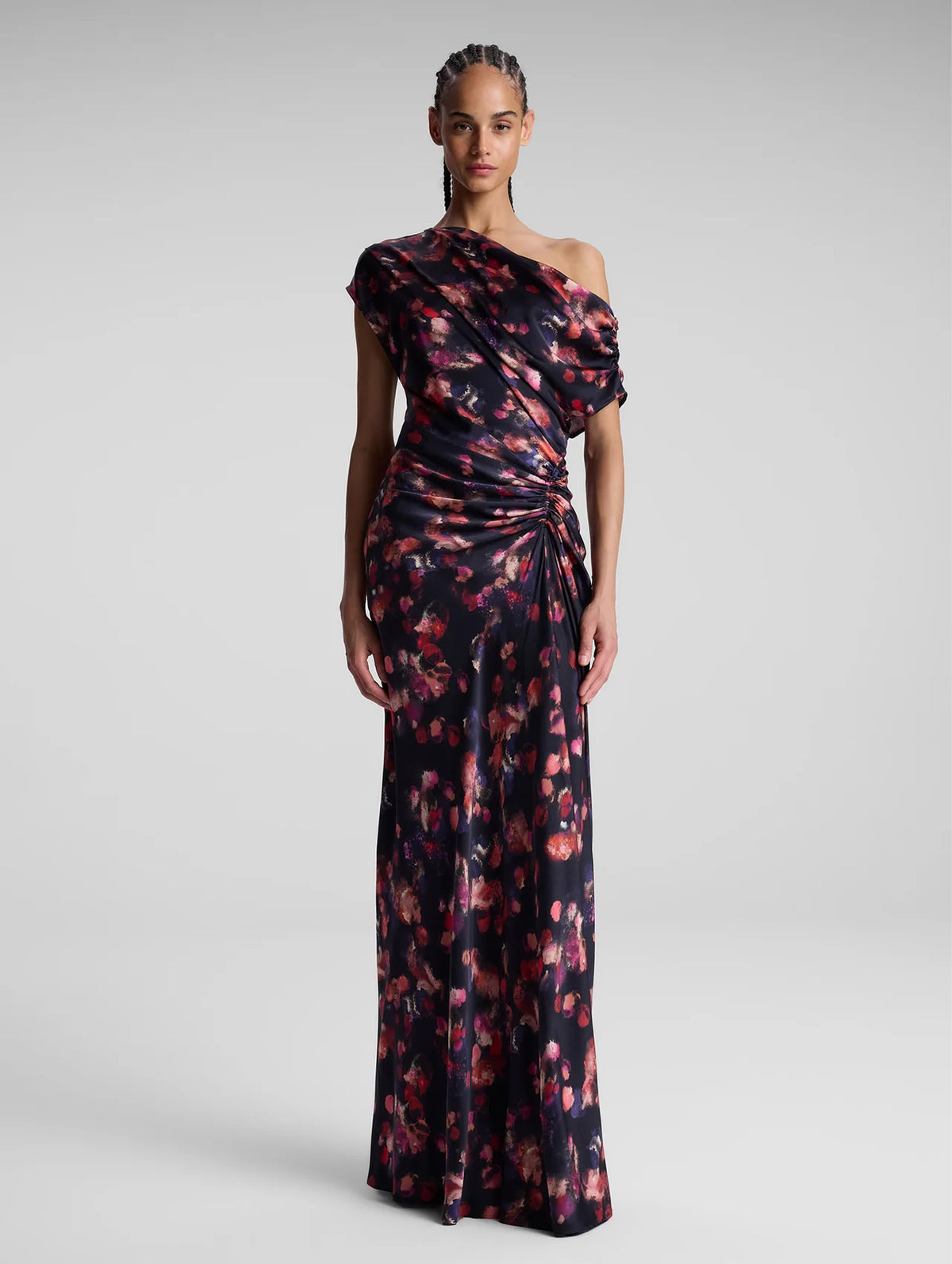 Poppy Gown in Navy Multi